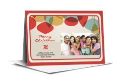 Christmas Feliz Navidad Ornaments Cards with photo, custom text and color 7.875